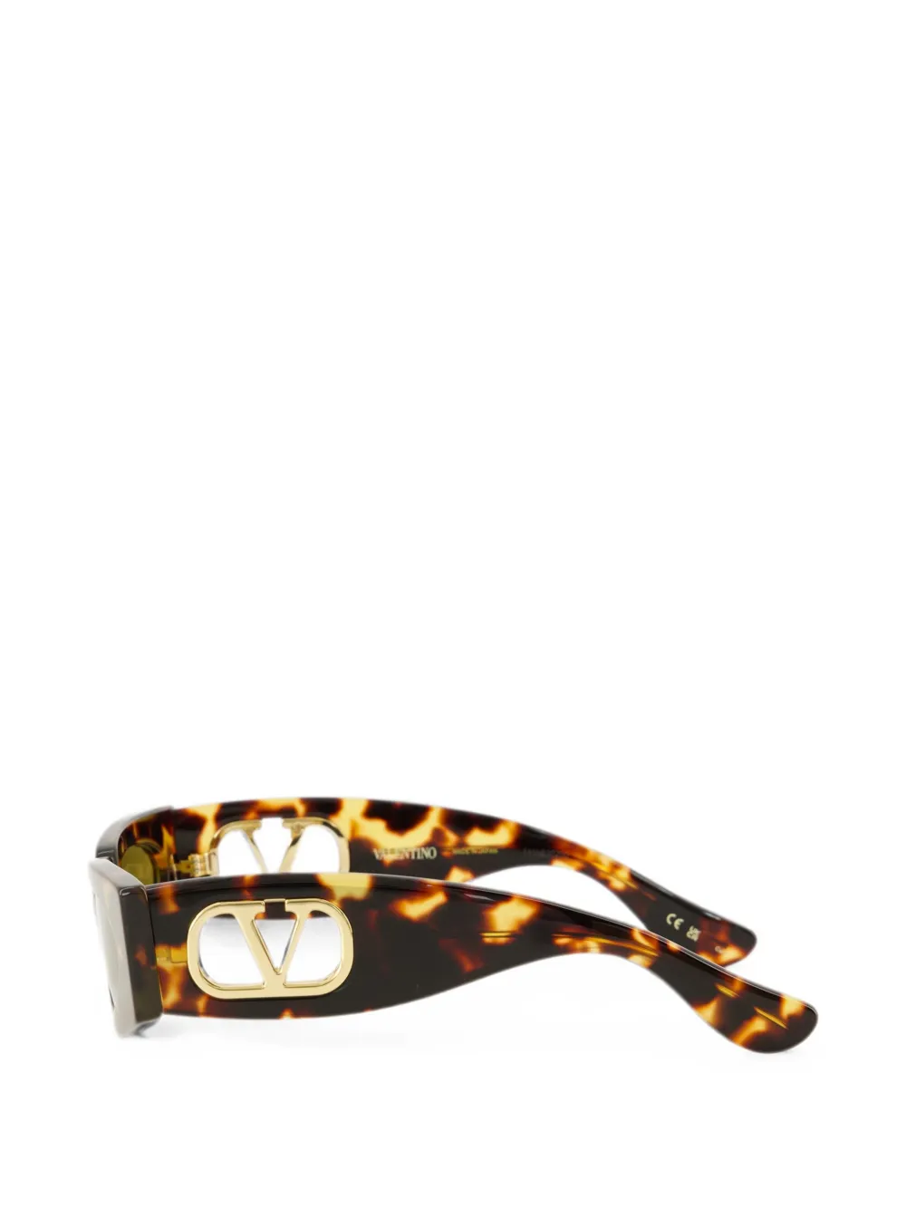 VALENTINO GARAVANI EYEWEAR VLogo Signature zonnebril met schildpadschild-effect Bruin