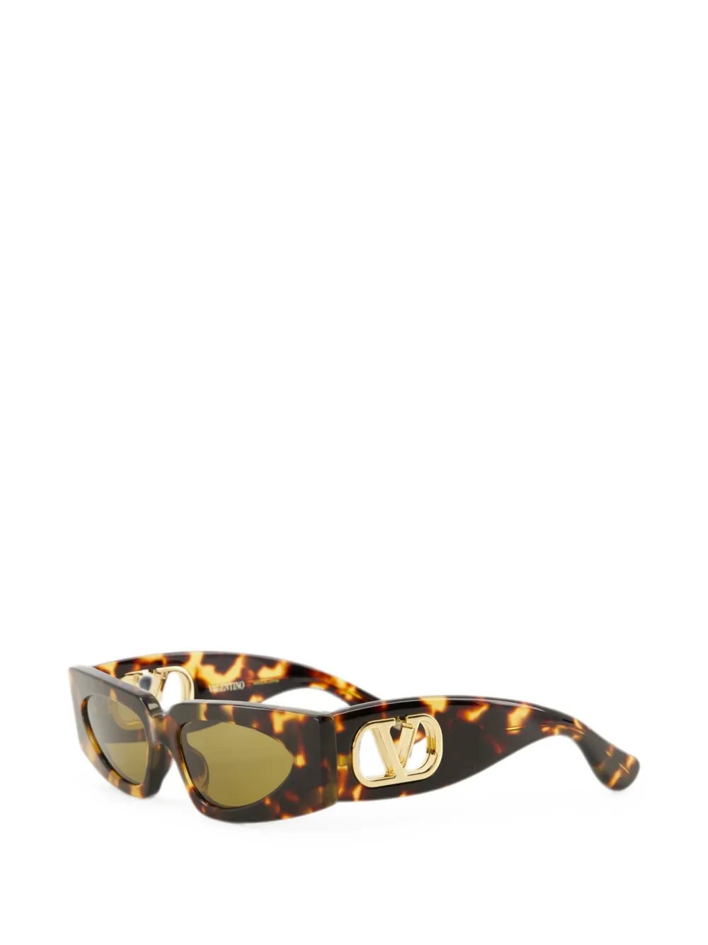 VALENTINO GARAVANI EYEWEAR VLogo Signature zonnebril met schildpadschild-effect Bruin