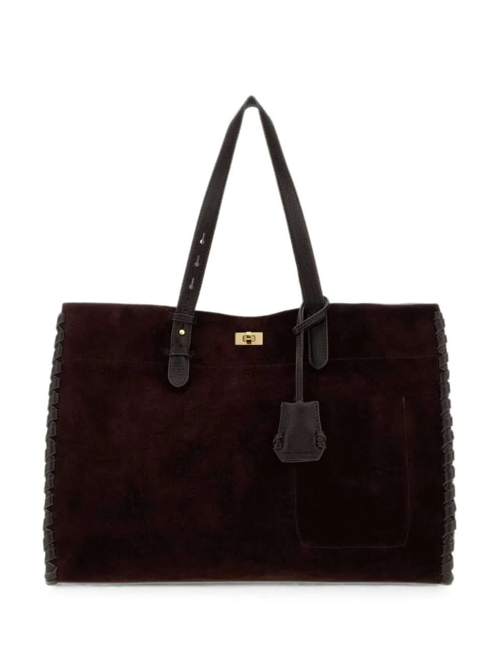 Anya Hindmarch Mortimer whipstitch-trim tote bag - Brown