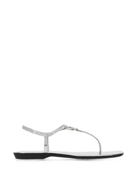 Gucci lädersandaler med logotypplakett