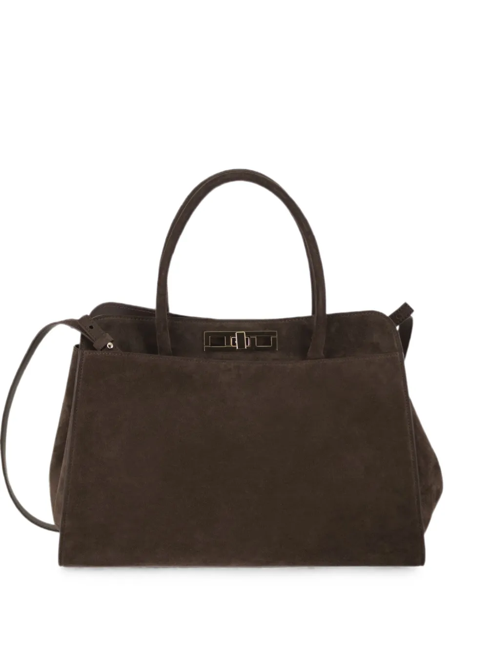 Fabiana Filippi large suede tote bag - Marrone