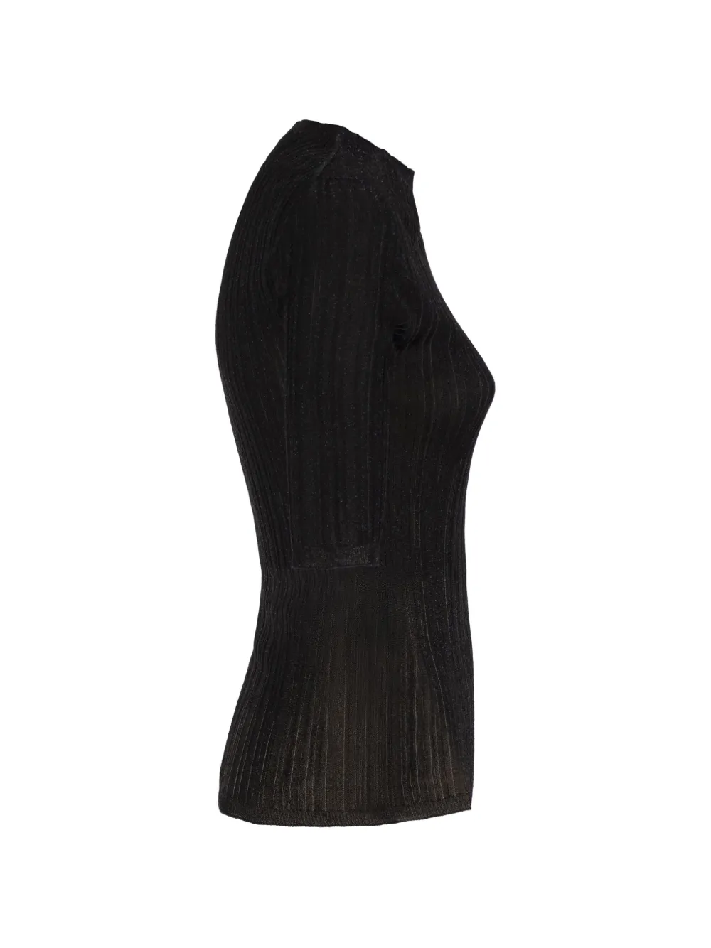 Fabiana Filippi Ribgebreid T-shirt Blauw