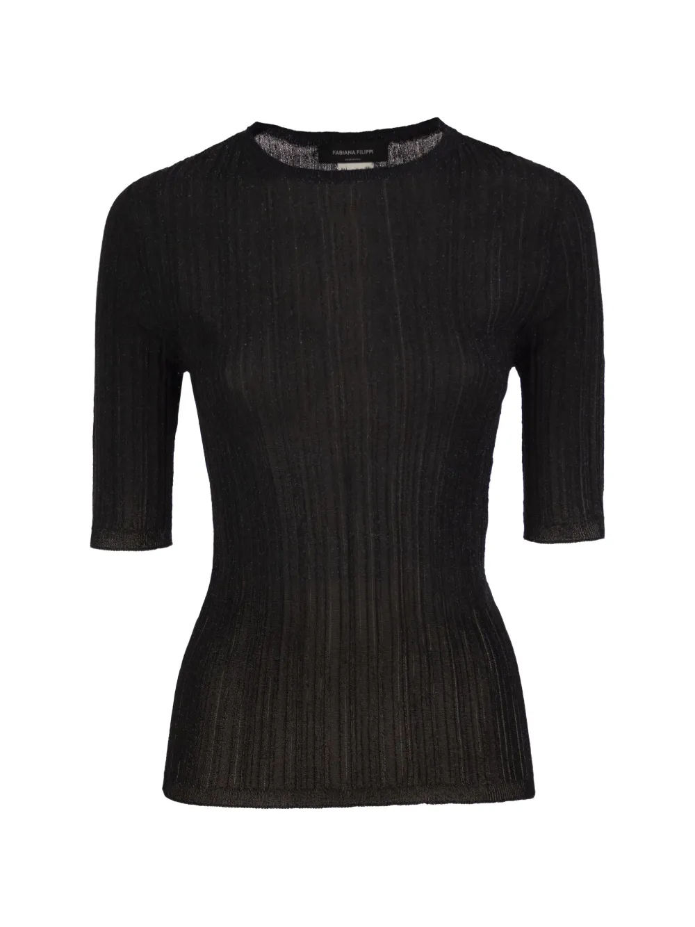 Fabiana Filippi ribbed-knit T-shirt - Blu