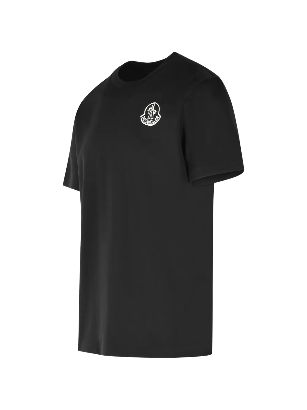 Moncler Katoenen T-shirt met logoprint Zwart