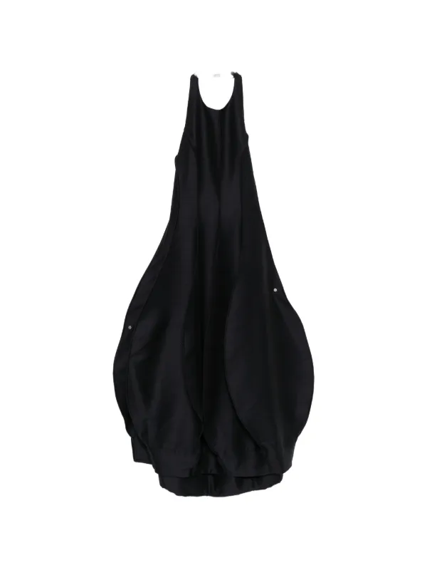 Róhe Halterneck Balloon Midi Dress in Blue