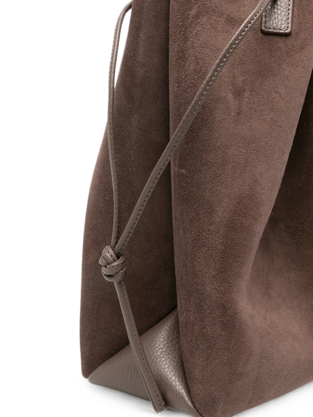 Yuzefi Scallop shopper met trekkoord Bruin