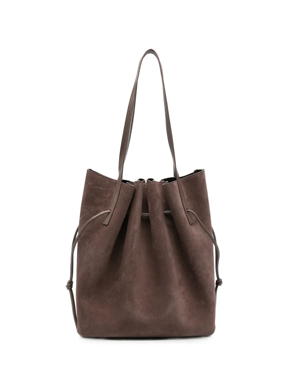 Yuzefi Scallop drawstring-closure tote bag - Marrone