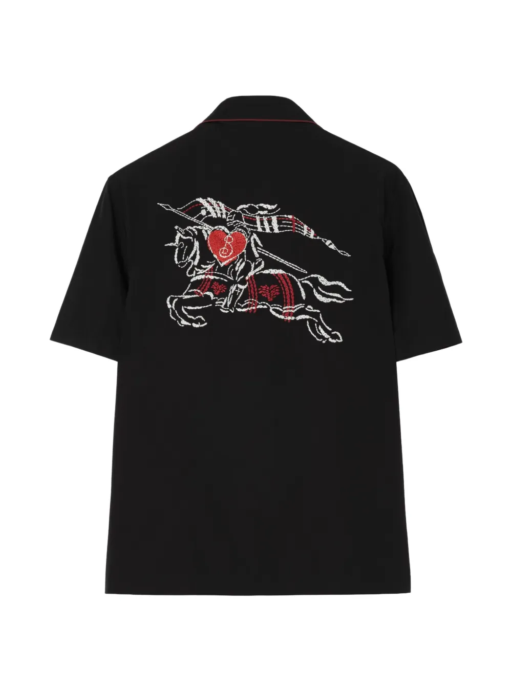 Burberry Ruimvallend Knight Heart overhemd Zwart