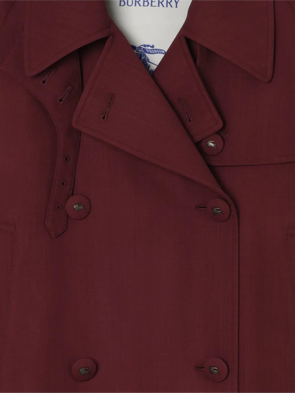 Burberry Mayfair cropped wollen trenchcoat Rood