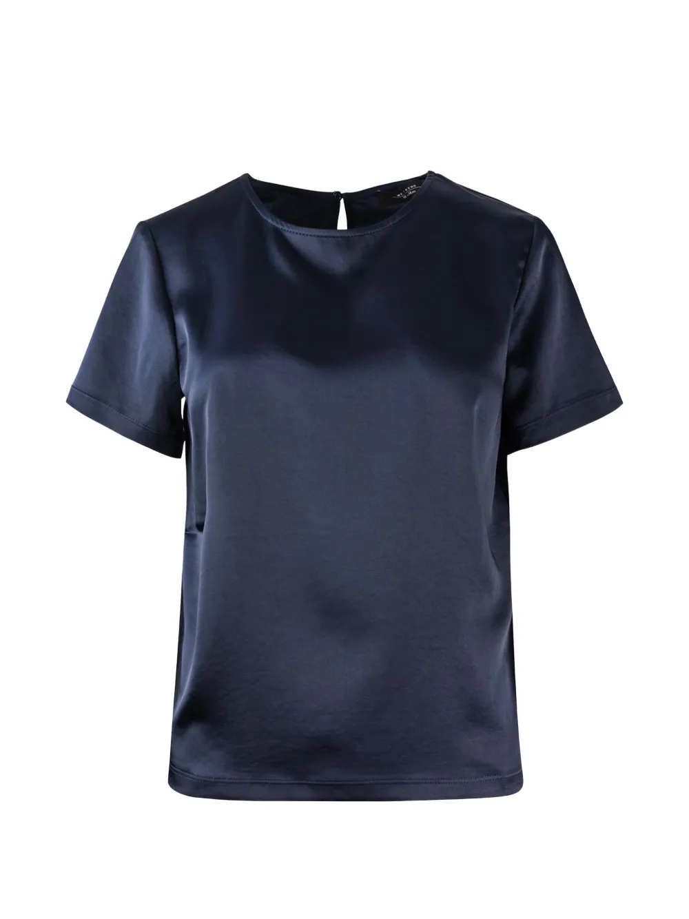 Max Mara satin-finish short-sleeve T-shirt - Blu