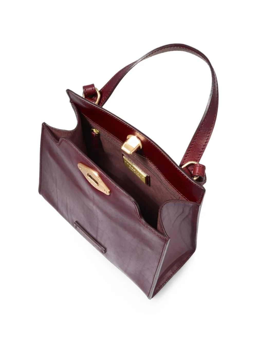 The Bridge Story Donna leren shopper met draaislot Rood