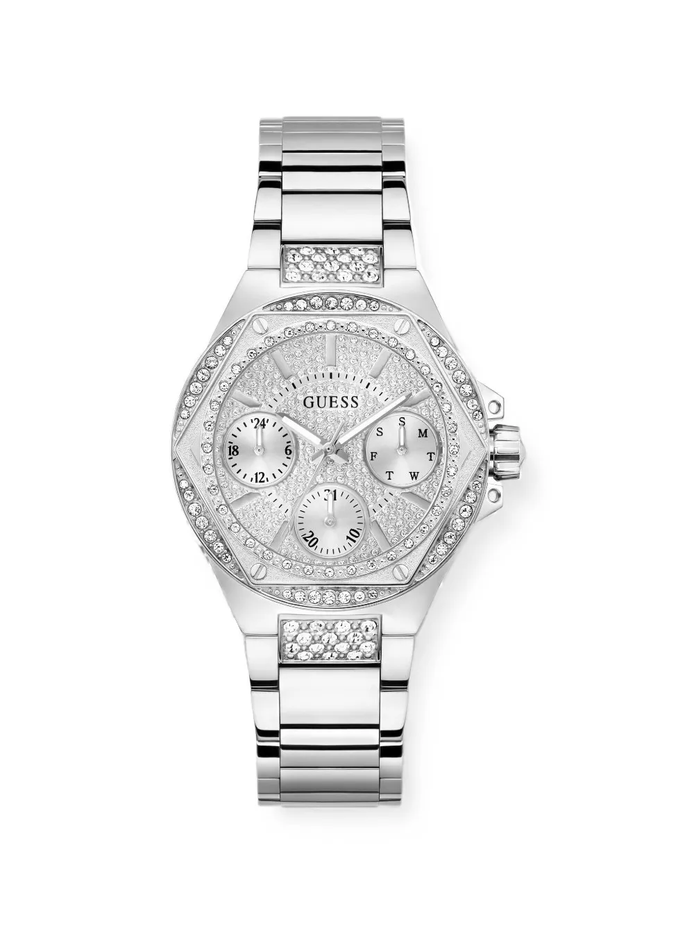 GUESS USA Orologio Envy con cristalli 38mm - Argento