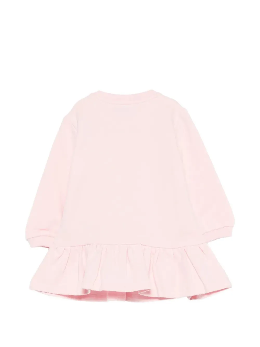 Moschino Kids Teddy Bear ruffled dress Roze