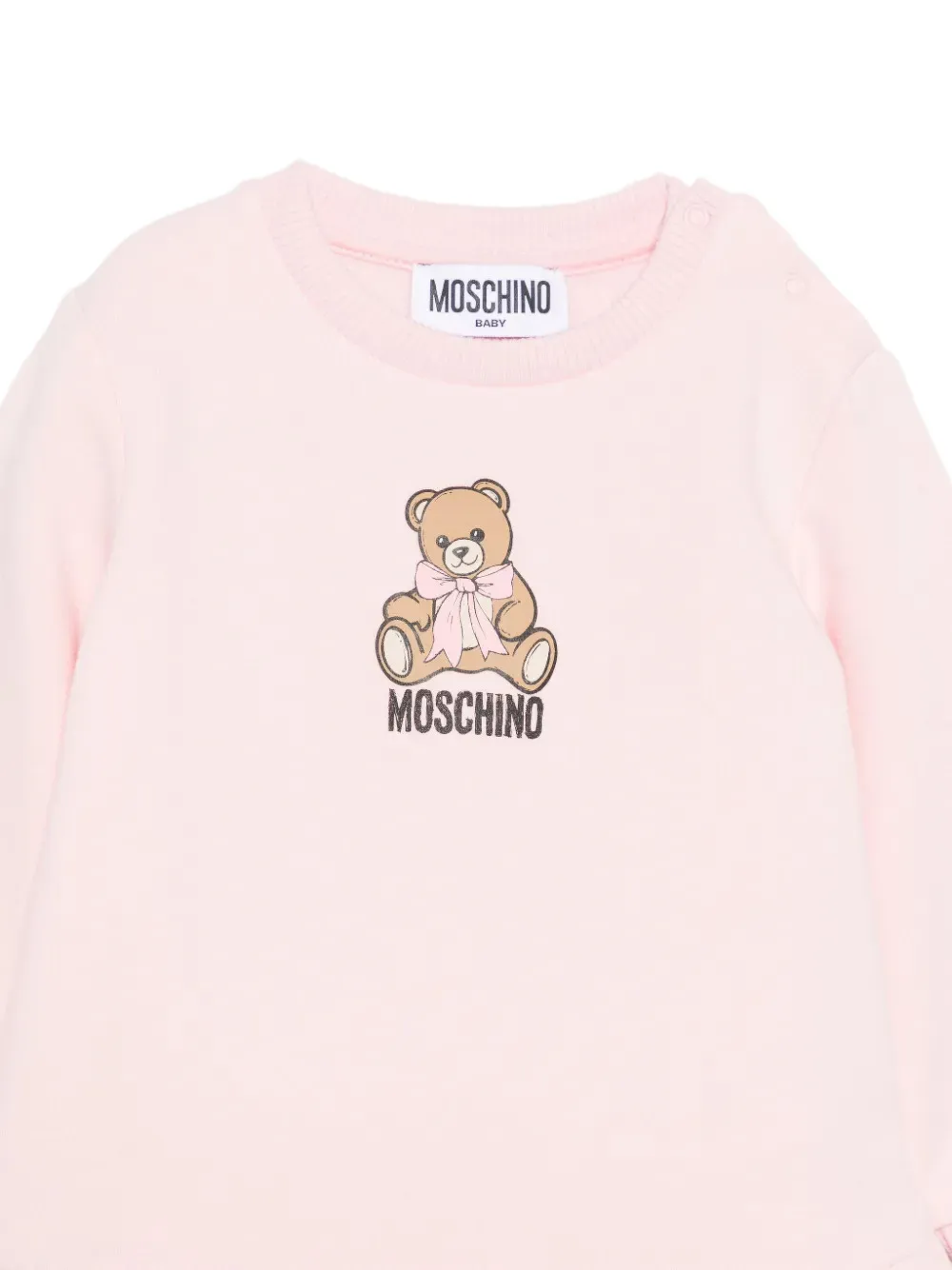 Moschino Kids Teddy Bear ruffled dress Roze