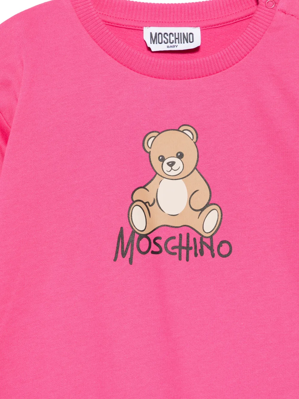 Moschino Kids Jurk met logoprint Roze