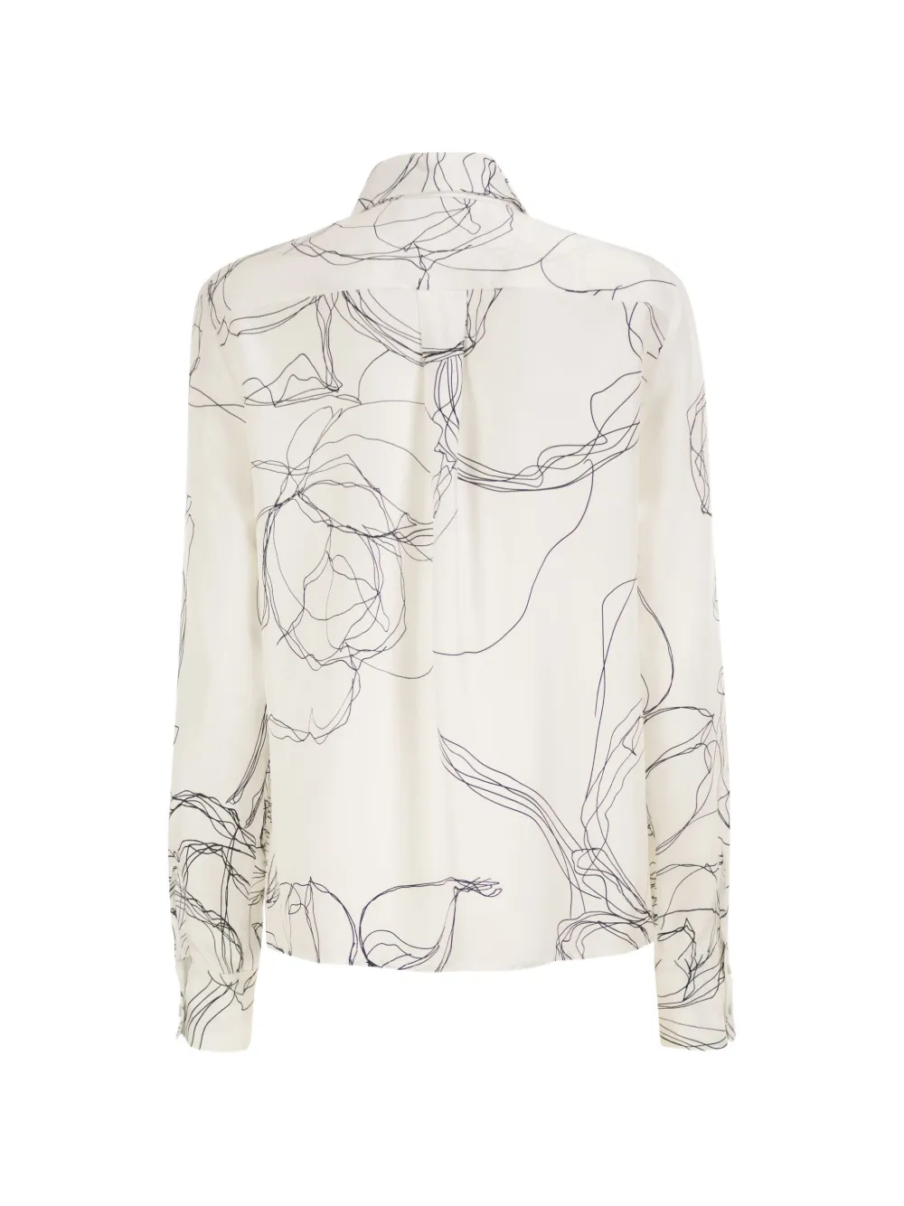 Fabiana Filippi blouse met abstracte print Wit