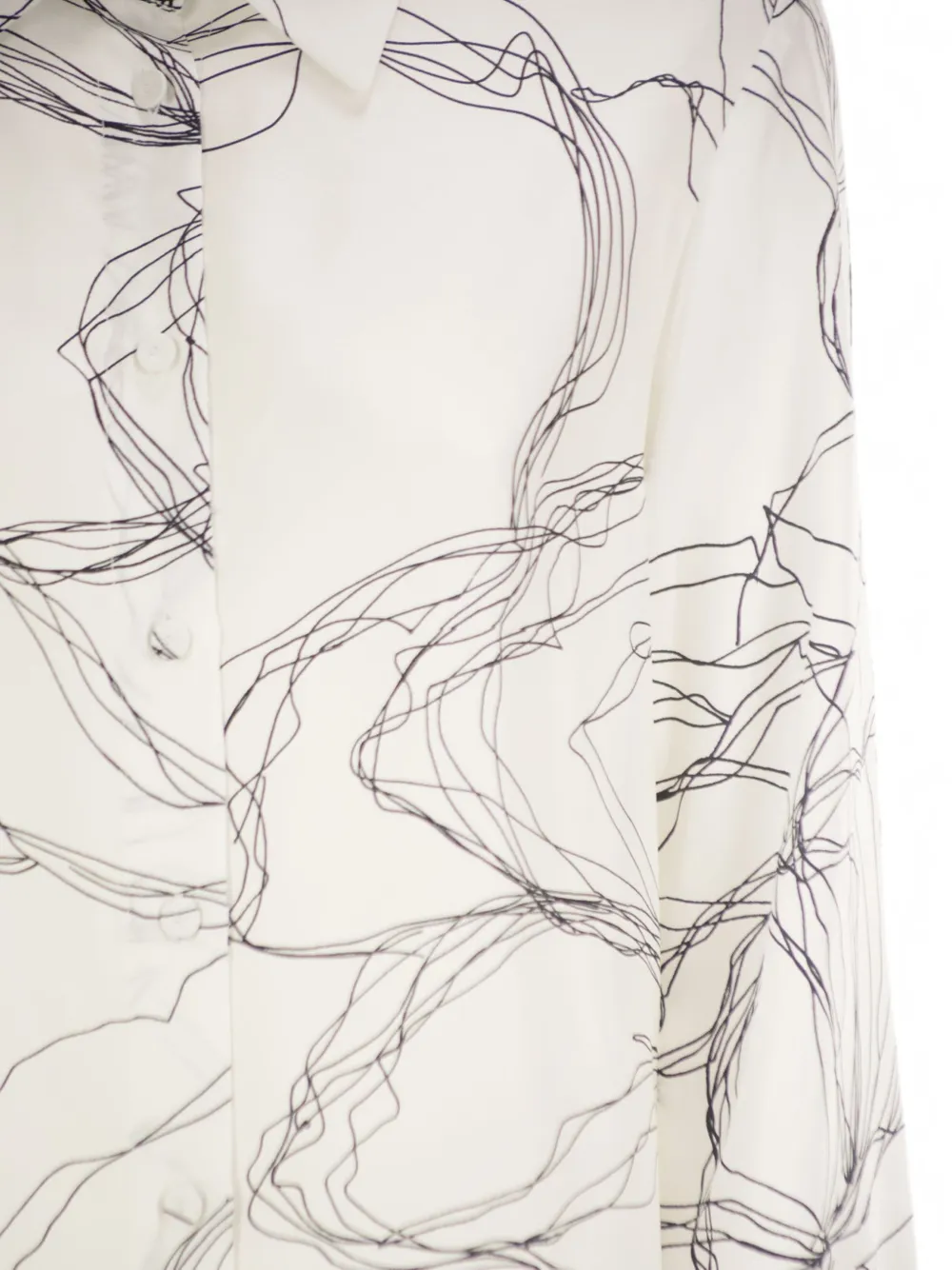 Fabiana Filippi blouse met abstracte print Wit
