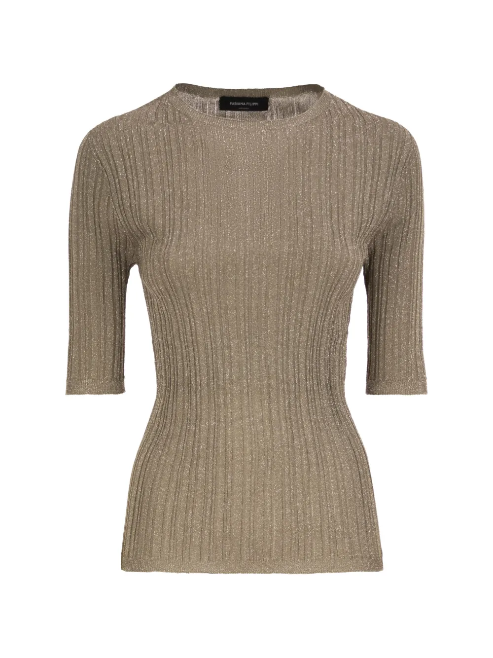 Fabiana Filippi ribbed-knit T-shirt - Toni neutri