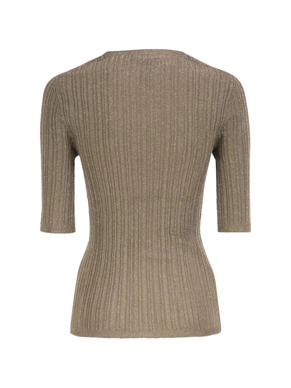 Fabiana Filippi Ribgebreid T-shirt Beige