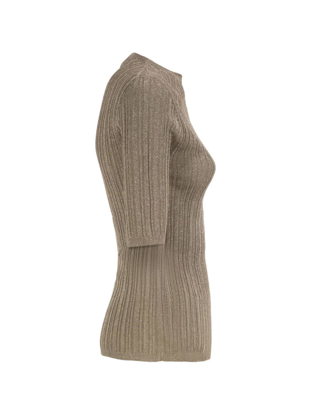 Fabiana Filippi Ribgebreid T-shirt Beige