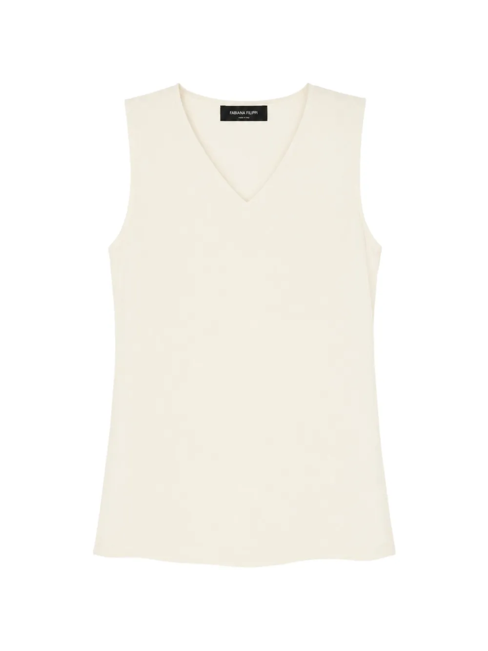 Fabiana Filippi V-neck sleeveless blouse - White
