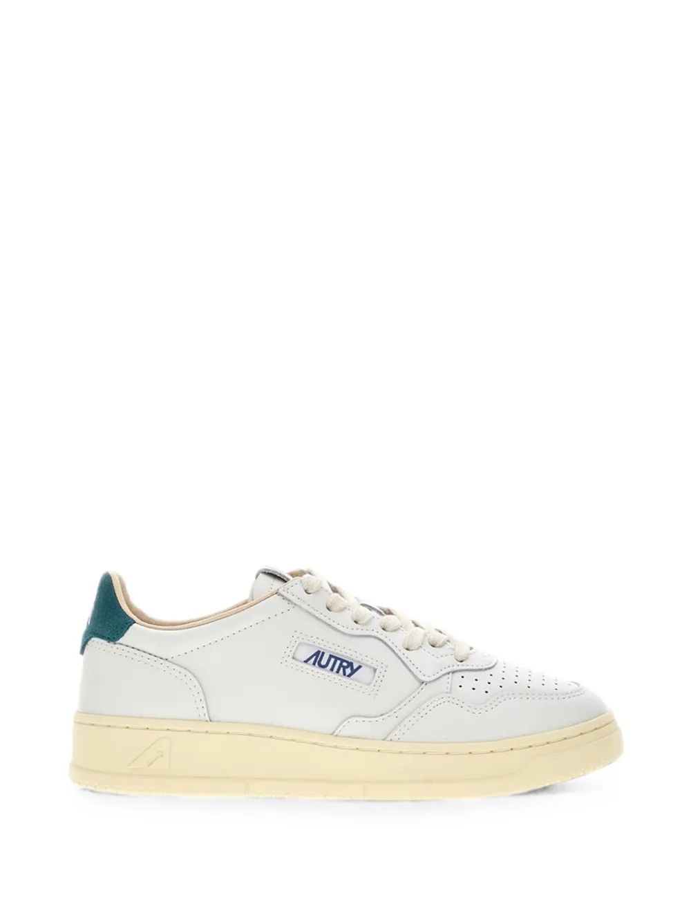 Autry perforated-toe leather low-top sneakers Wit