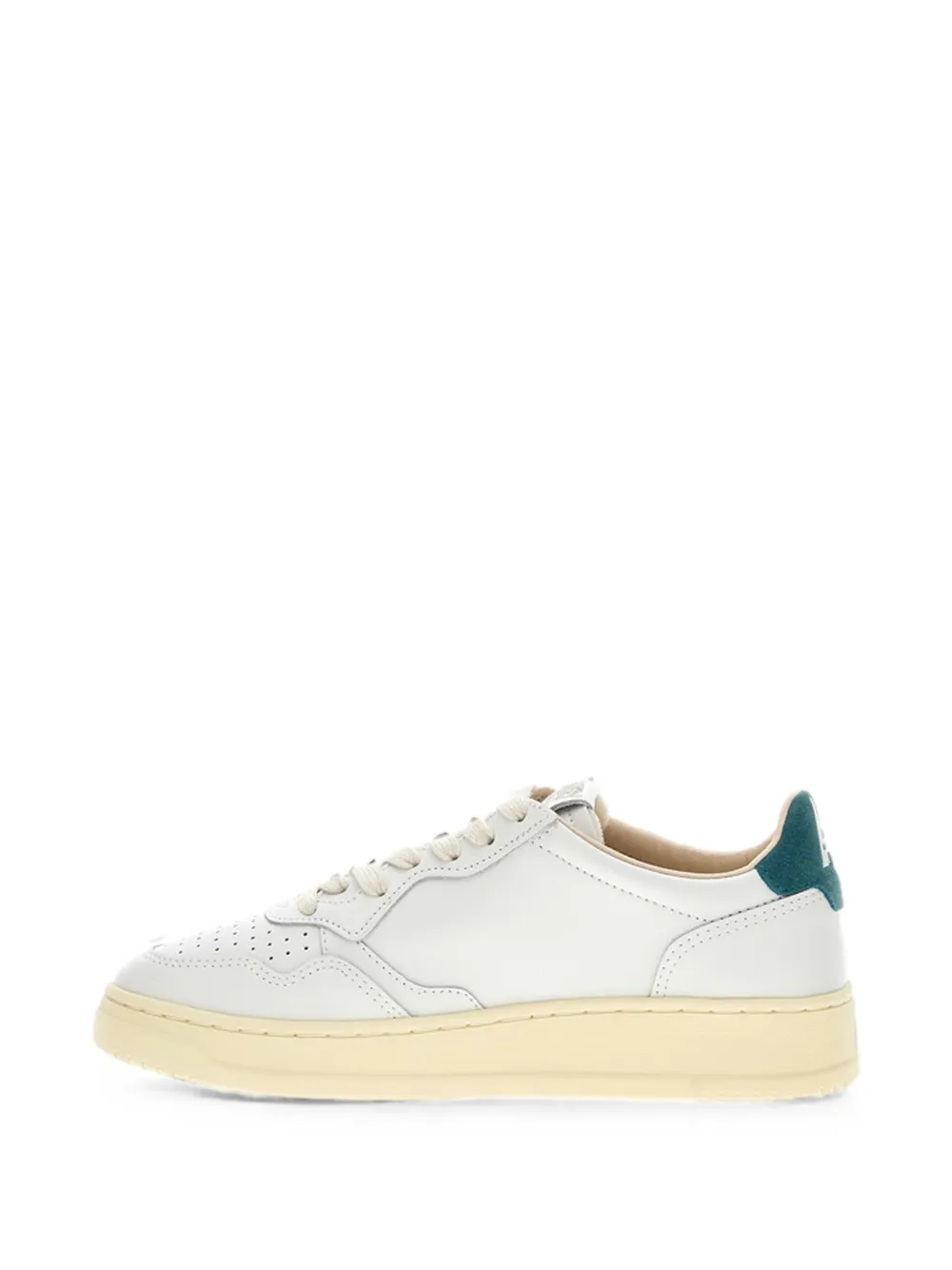 Autry perforated-toe leather low-top sneakers Wit