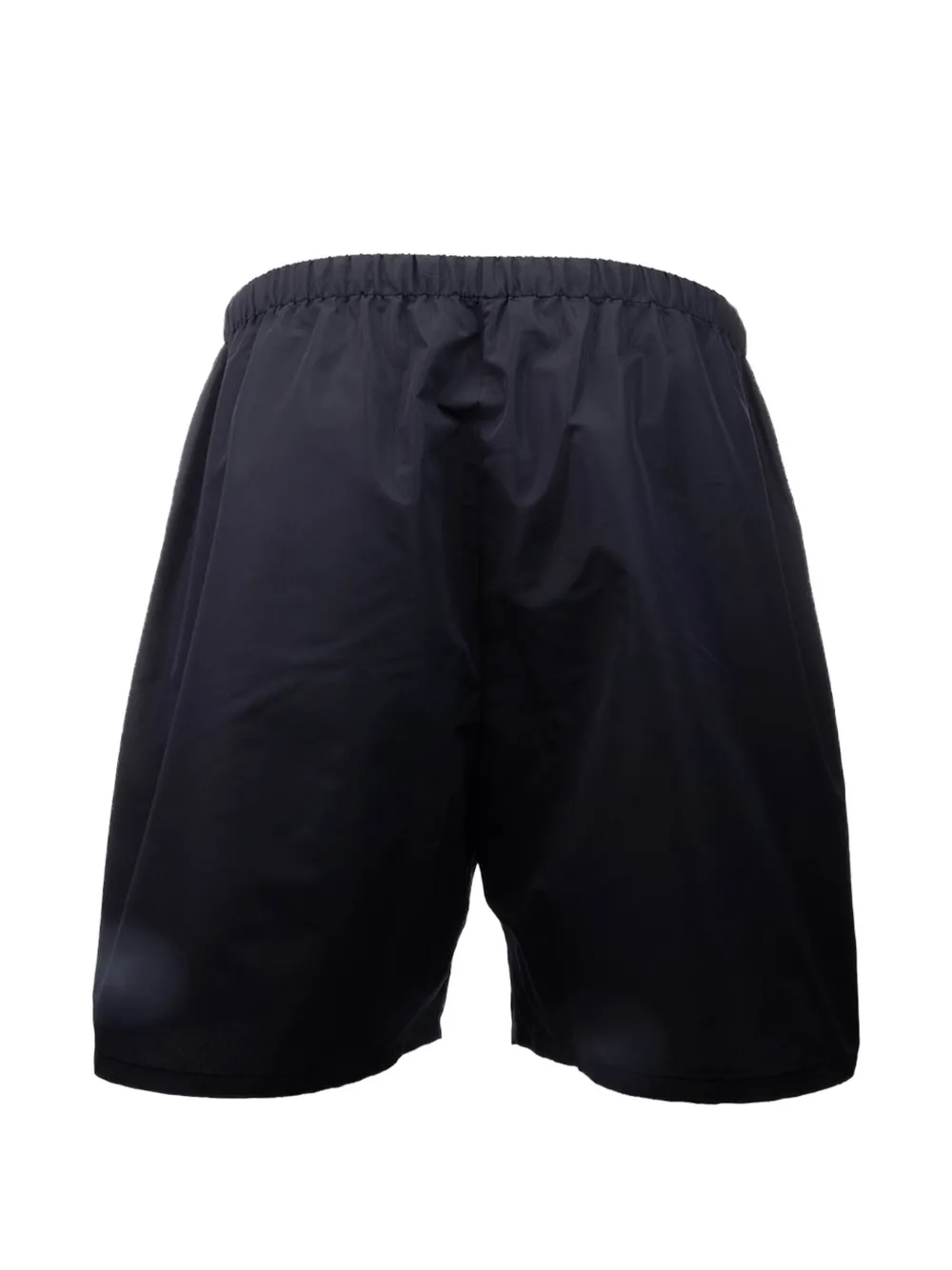 Miu Knielange shorts met trekkoord en logoprint Blauw