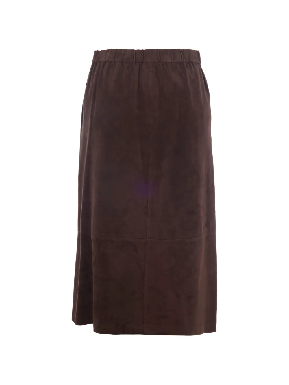 'S Max Mara Suède midi-rok met trekkoordtaille Bruin