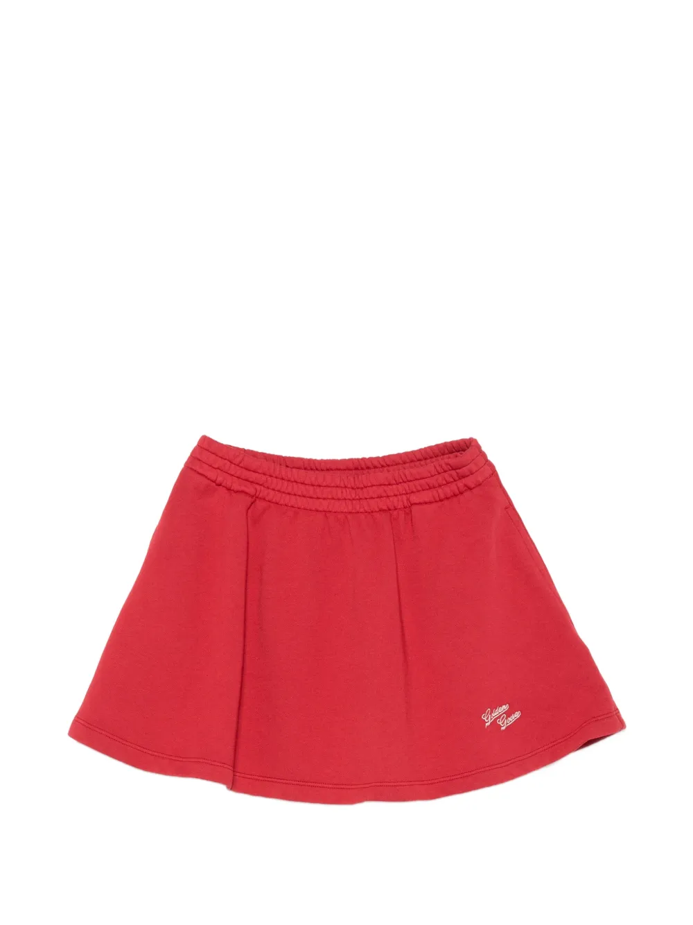 Golden Goose Kids logo-embroidered skirt - Rosso