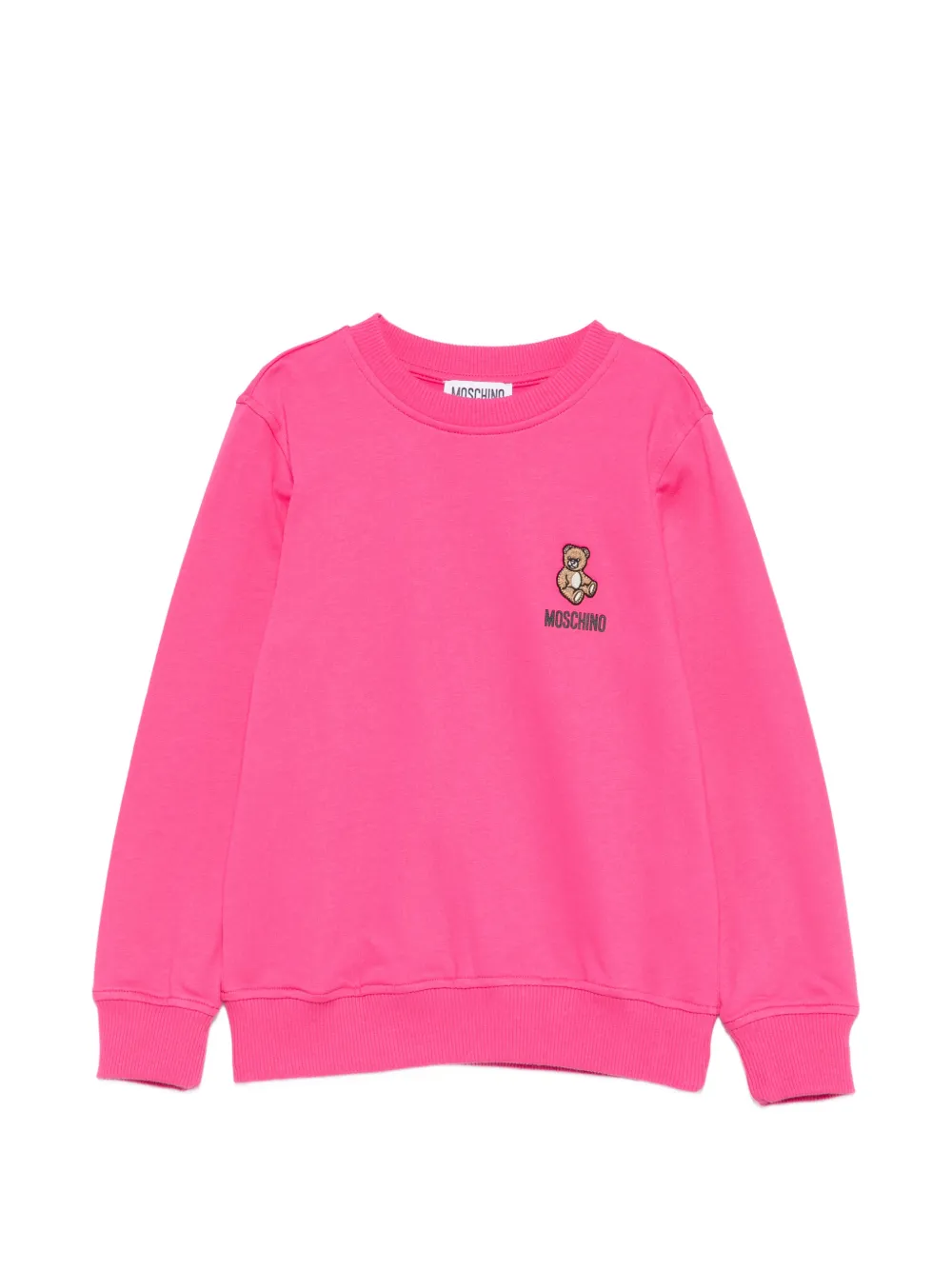 Moschino Kids Teddy Bear embroidered sweatshirt - Rosa