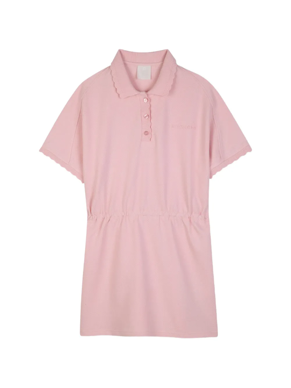 Givenchy Kids scallop-trim drawstring polo dress - Rosa