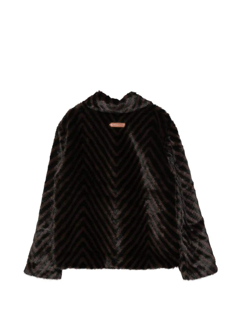 Lanvin Enfant chevron-pattern jacket Bruin