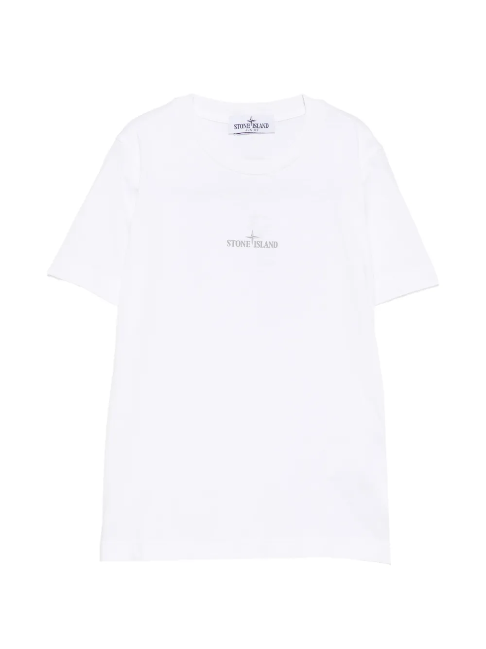 Stone Island Junior Compass logo-print T-shirt - Bianco