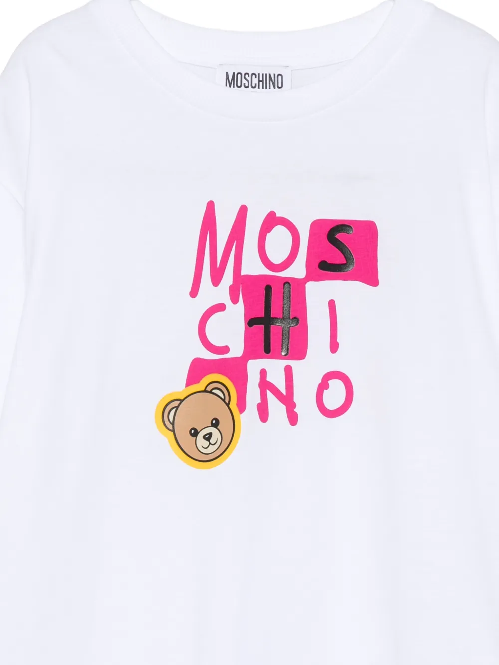 Moschino Kids T-shirt met logoprint Wit
