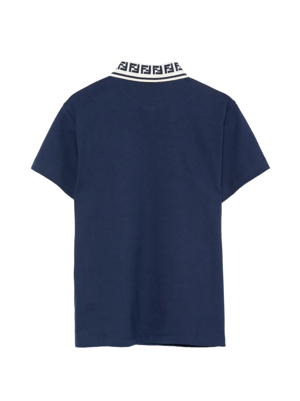 Fendi Kids FF logo-embroidered polo shirt Blauw