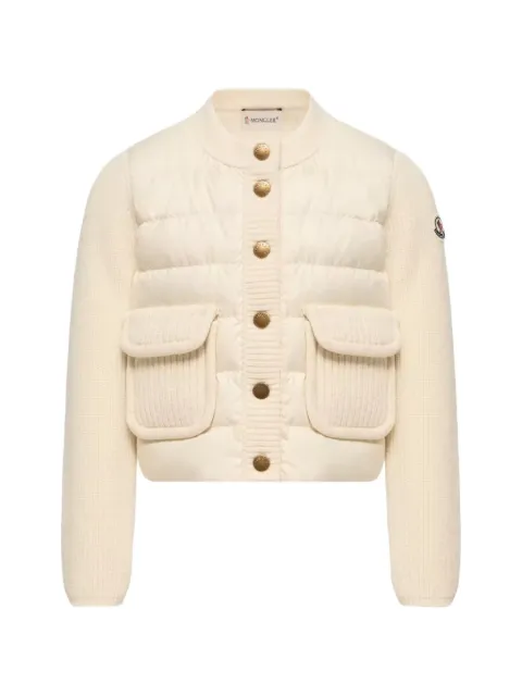 Moncler Enfant padded panel-detail cardigan