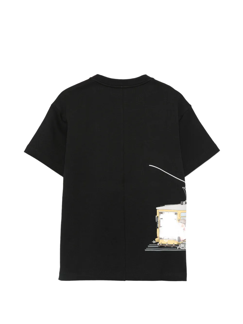 Fendi Kids T-shirt met grafische print Zwart