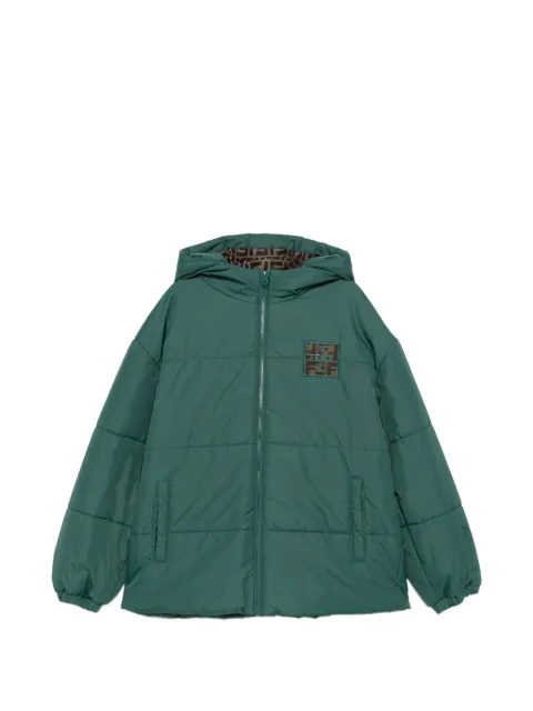 Fendi Kids FF logo-patch hooded padded jacket