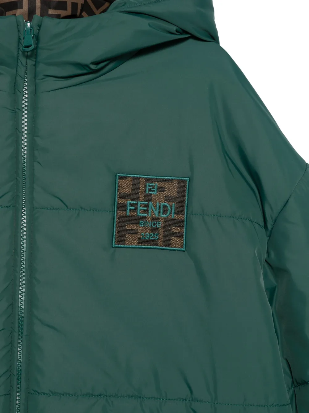 Fendi Kids Jack met FF logopatch Groen