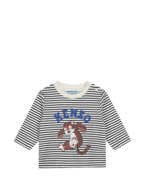 Kenzo Kids Gestreiftes T-Shirtkleid