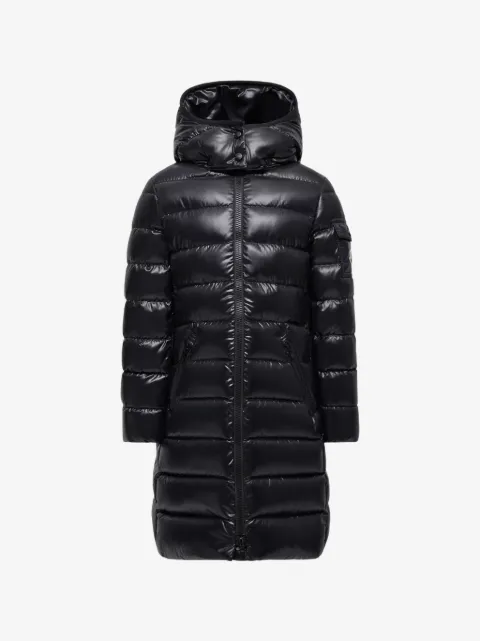 Moncler Enfant Moka quilted hooded coat