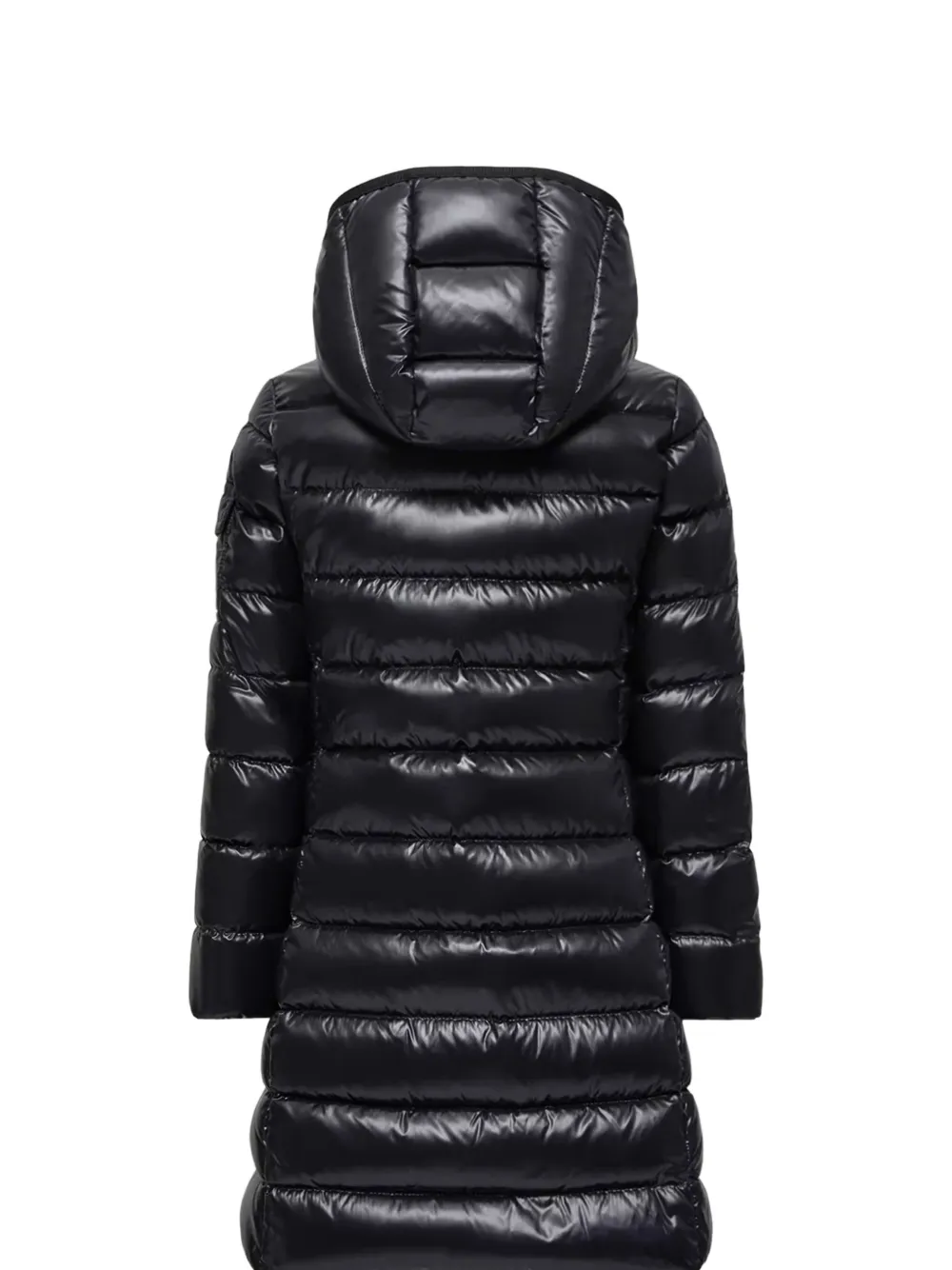 Moncler Enfant Moka gewatteerde jas met capuchon Zwart