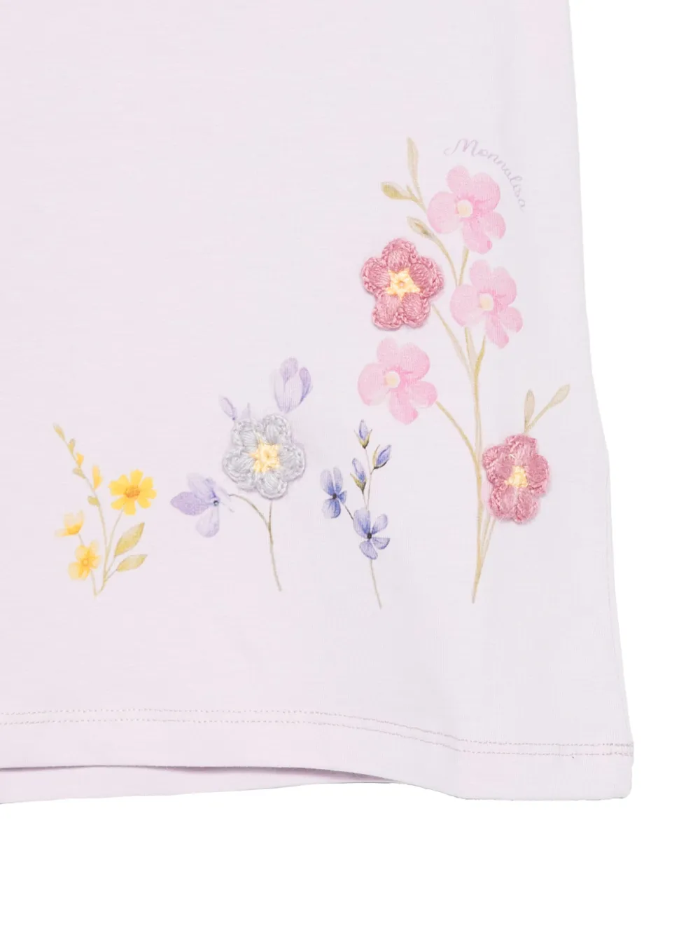 Monnalisa T-shirt met bloemenprint Paars