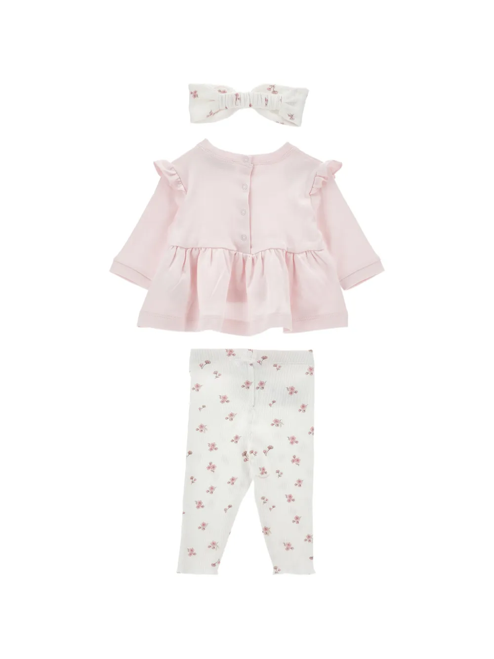 Monnalisa Set met ruches en hertenprint Roze