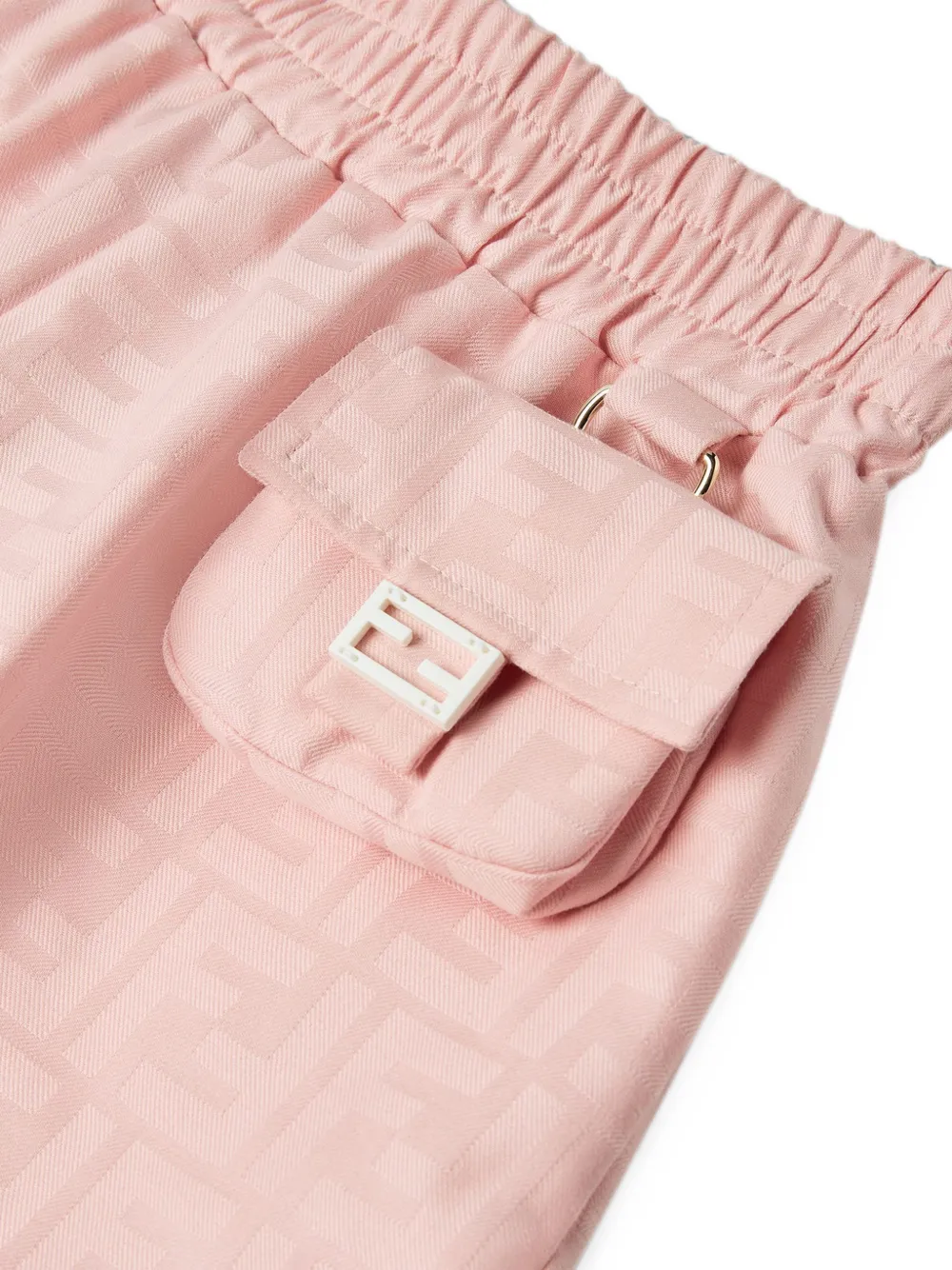 Fendi Kids Junior shorts met FF-jacquard Roze
