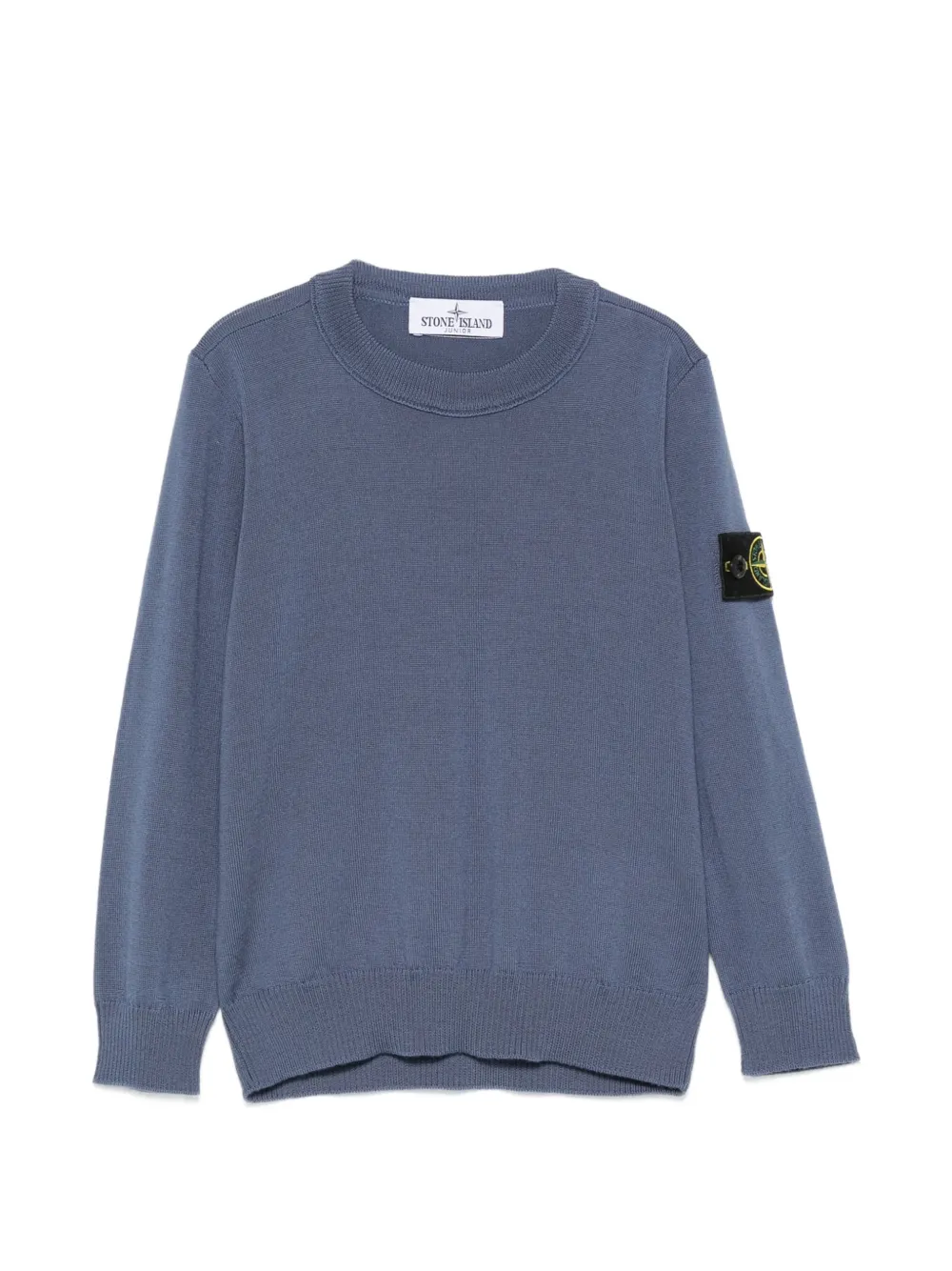 Stone Island Junior logo-patch sweater - Blu