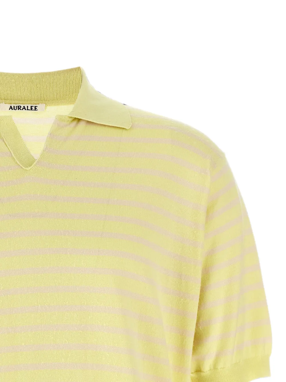 Auralee Gestreept T-shirt Geel