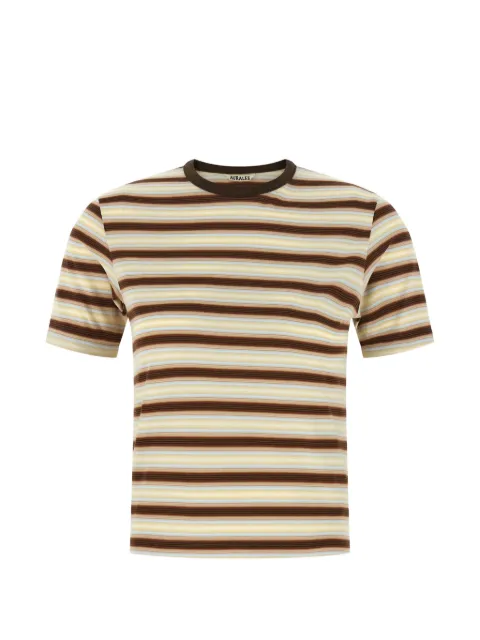 Auralee gradient striped T-shirt
