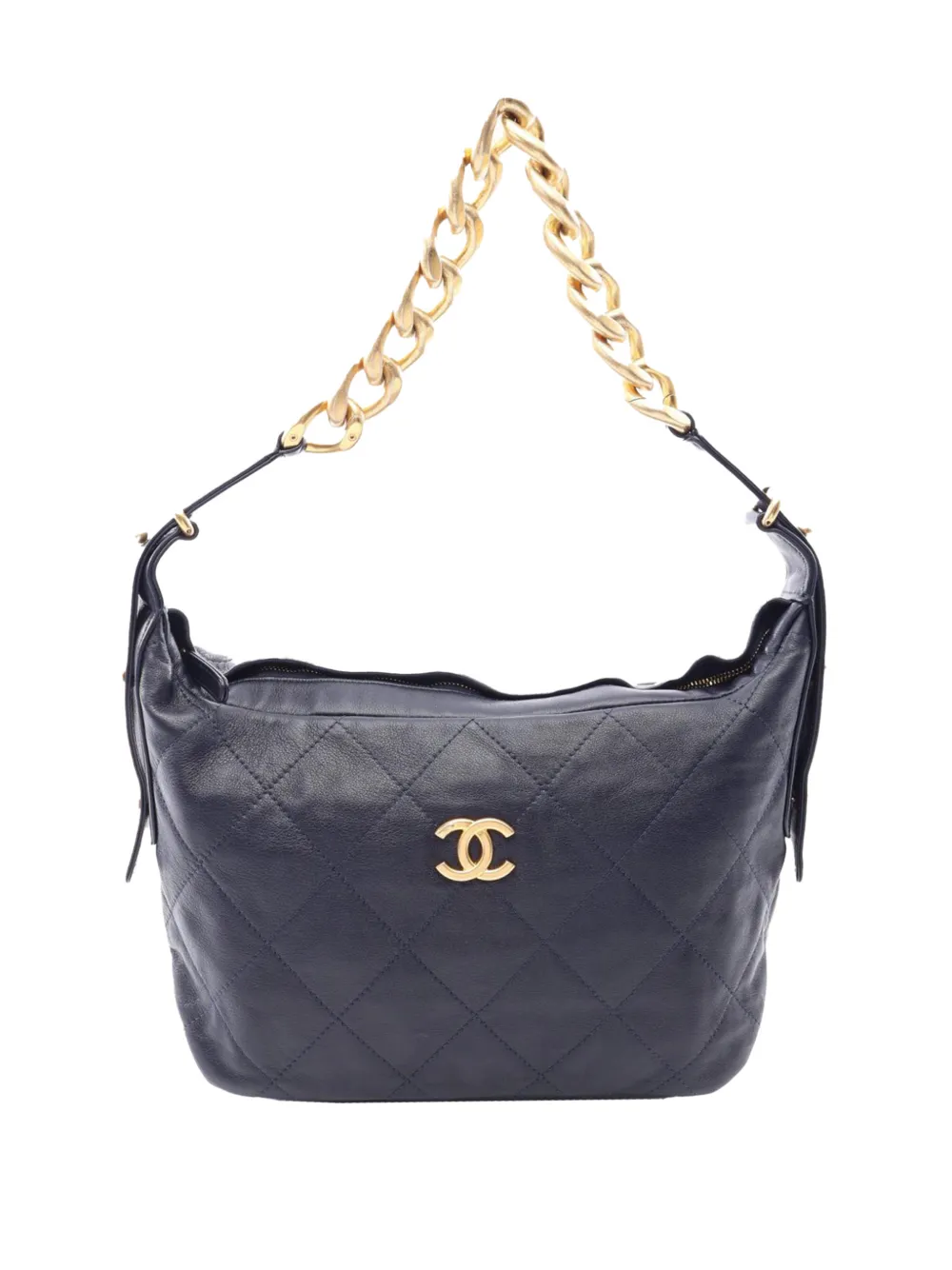 CHANEL Pre-Owned 2021-2026 Quilted Calfskin Daily Hobo shoulder bag - Blue